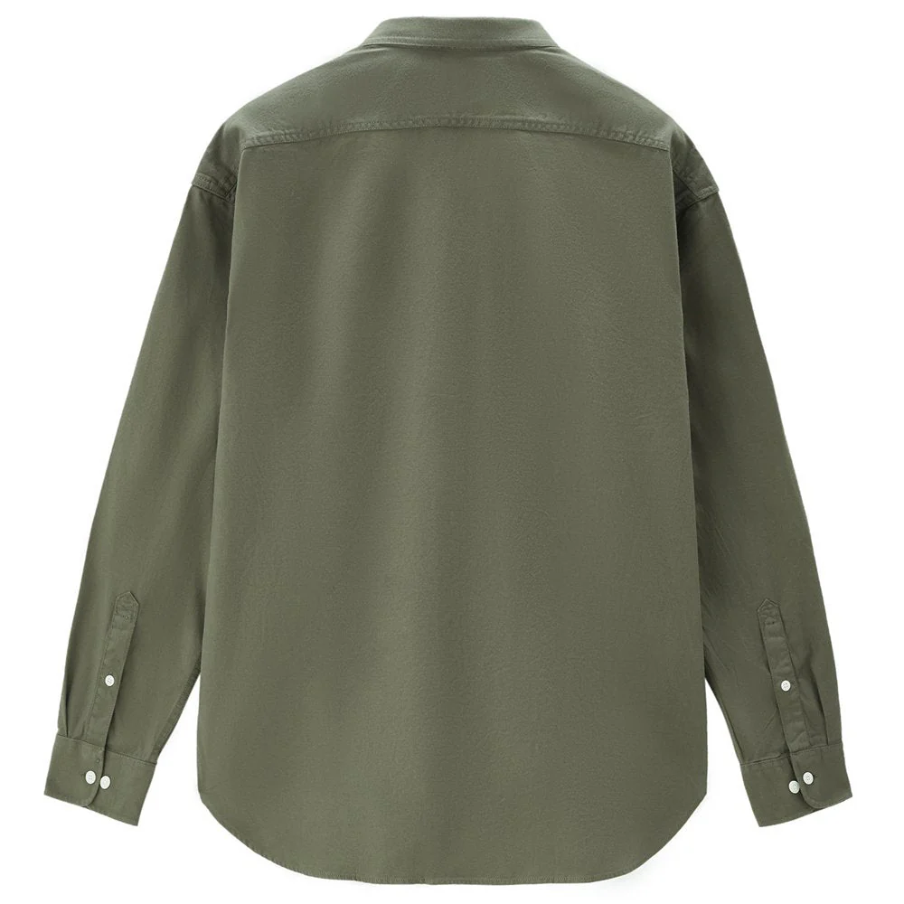 Men's Relaxed Fit Cotton Twill Long Sleeve Shirt - Image 4