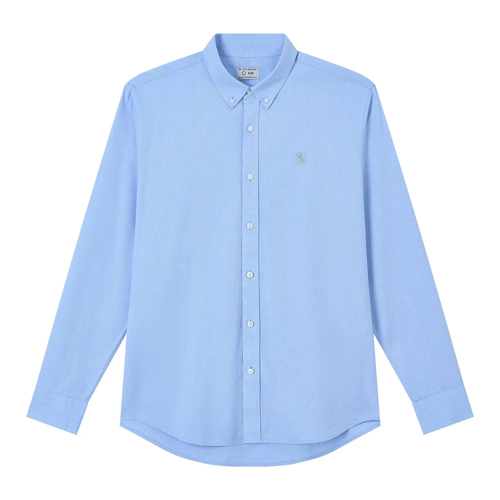 Men's Lion Oxford Slim Long Sleeve Shirt - Image 5