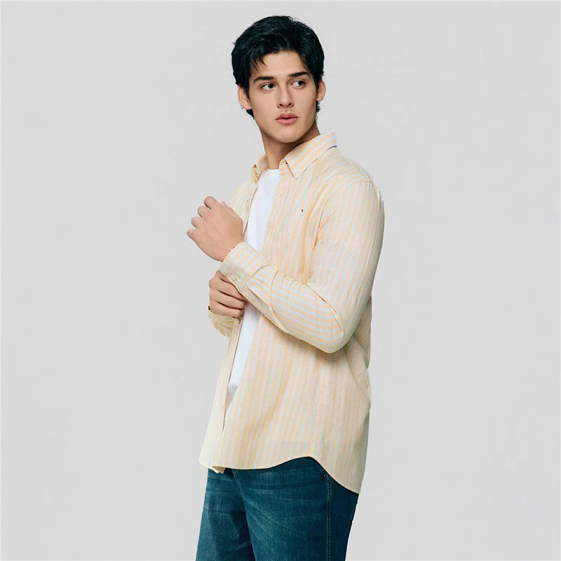 Men's Lion Oxford Slim Long Sleeve Shirt - Image 4