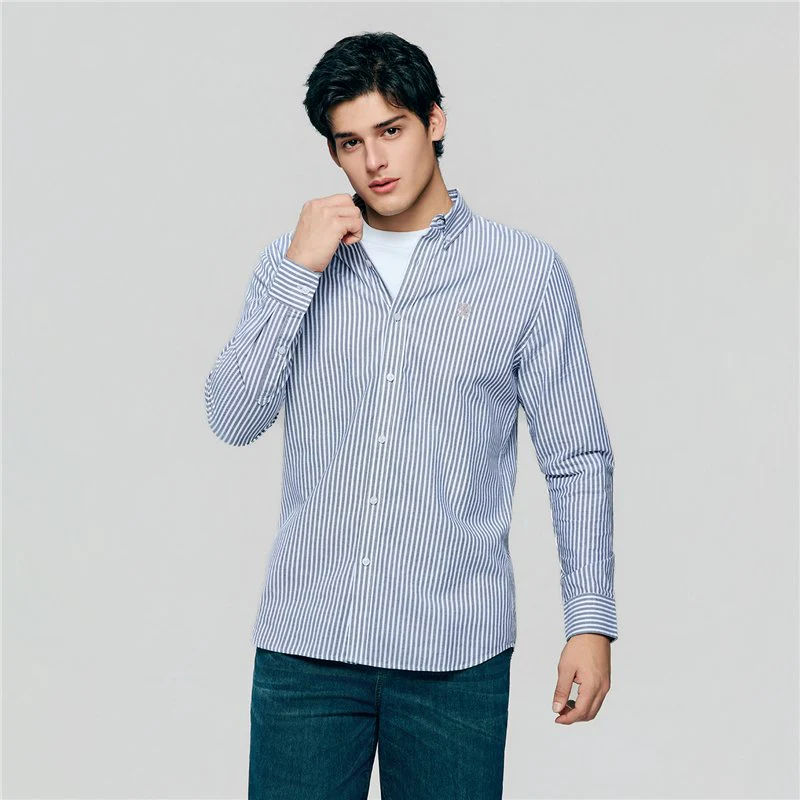 Men's Lion Oxford Slim Long Sleeve Shirt - Image 3