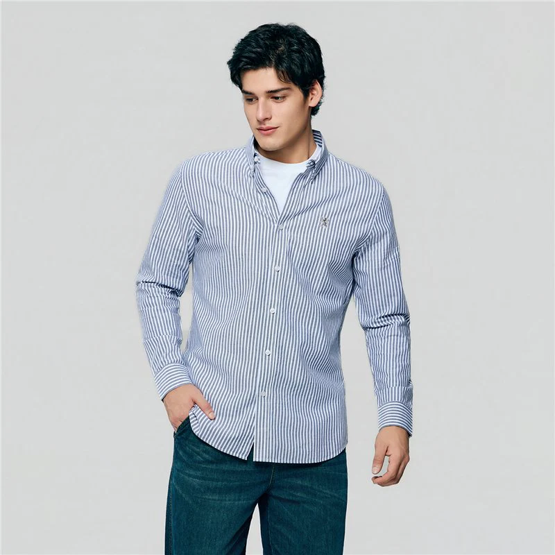 Men's Lion Oxford Slim Long Sleeve Shirt - Image 4