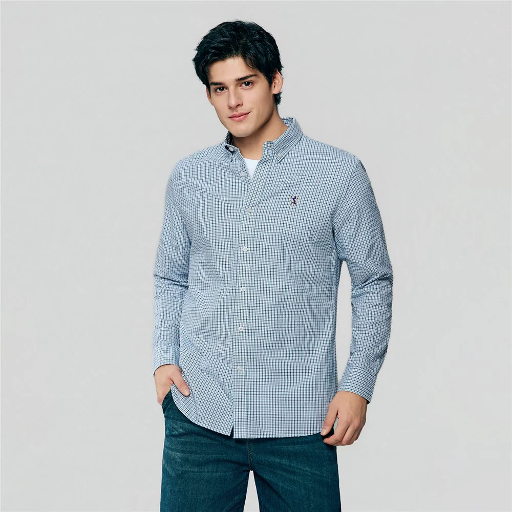 Men's Lion Oxford Slim Long Sleeve Shirt - Image 3