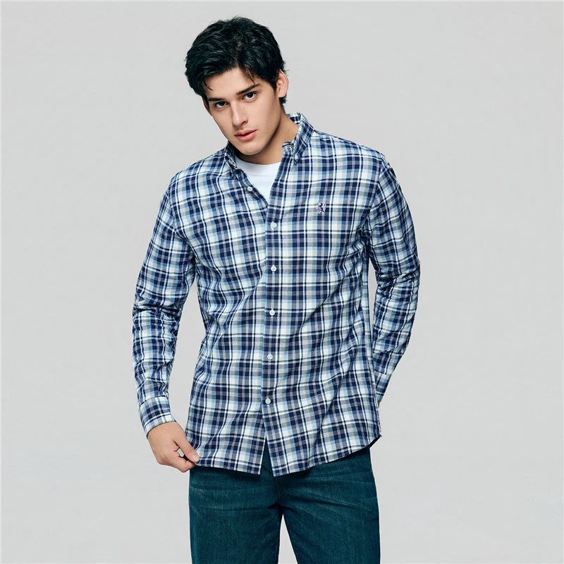 Men's Lion Oxford Slim Long Sleeve Shirt - Image 4