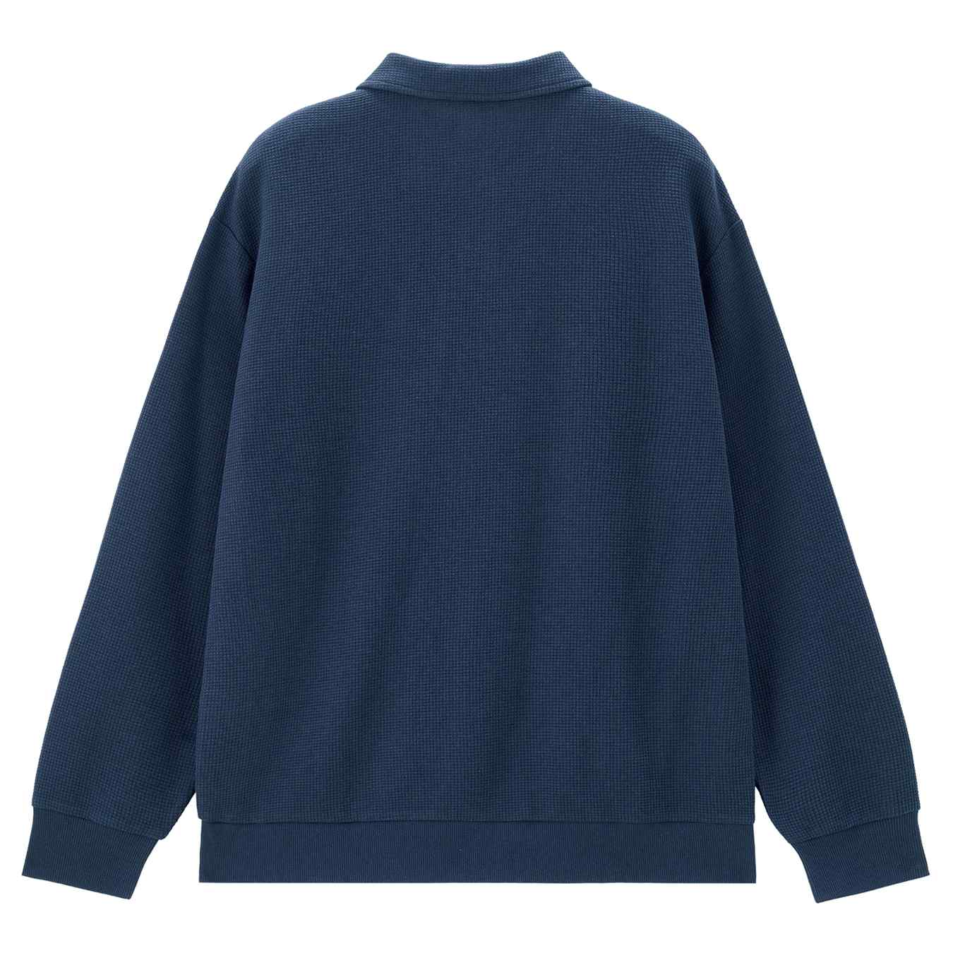 Men's Long Sleeve Patch Pocket Solid Polo - Image 7