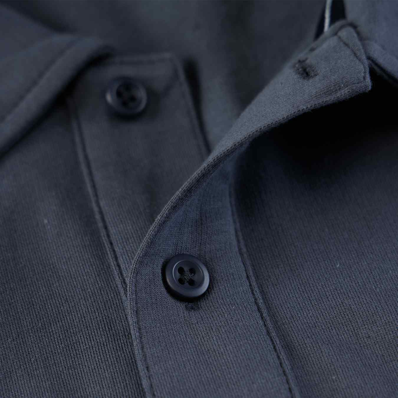 Men's Regular Fit Solid Cotton Jersey Long Sleeve Polo - Image 5