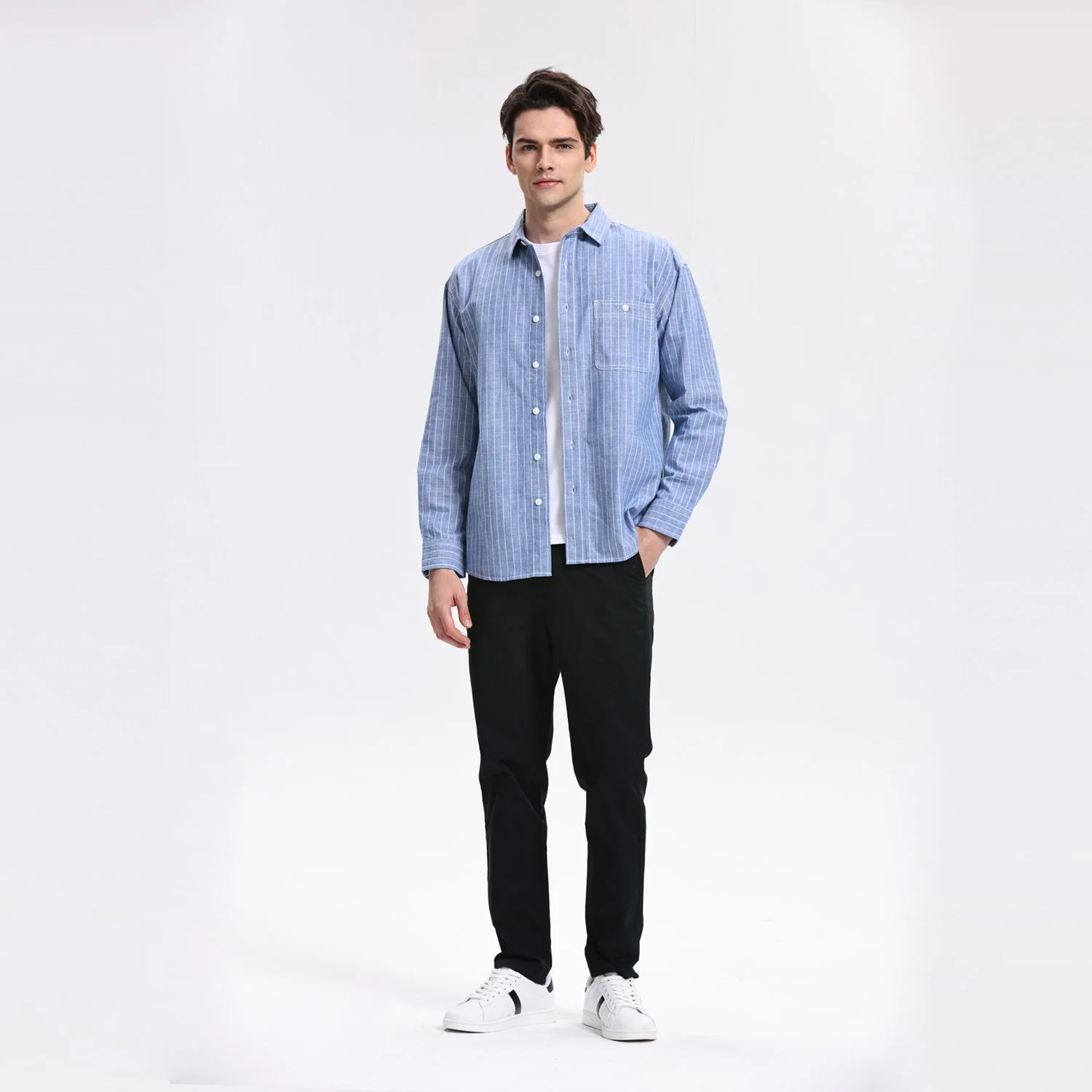 Men's Cotton Chambray Full Opening Shirt - Image 4